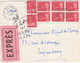 RARE- 4 PAIRES 50C MARIANNE BEQUET TARIF PARTICULIER 4F LETTRE EXPRES LUXEMBOURG 06/07/72 - 1961-....