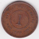 Straits Settlements 1 Cent 1887 Victoria , En Bronze , KM# 16 - Maleisië