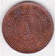 Straits Settlements 1 Cent 1872 H Heaton. Victoria, En Bronze, Frappe Monnaie, Rare , Fauté - Malaysia