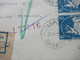 Delcampe - Bulgarien 1941 Brieftaube Nr. 237 Luftpost OKW Zensur / Mehrfachzensur Einschreiben Gabrovo Zensurstempel L77516 - Cartas & Documentos