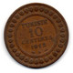 Tunisie -  10 Centimes 1912 A - TB+ - Tunesië