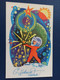 USSR PROPAGANDA.  Space - New Year- Cosmonaut Boy - Postcard - Old PC 197Os - Espacio