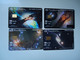 GREECE USED CARDS SET 4 PLANET   SPACE - Space