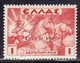 CORFU' 1941 POSTA AEREA SOPRASTAMPATO  DI GRECIA AIR MAIL OVERPRINTED GREECE DRACME 1d MNH FIRMATO SIGNED - Corfou