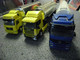 LOT De 3 CAMIONS SEMI REMORQUE MAN , SCANIA Et MERCEDES 1:43 état Occasion Sans Boite - LKW