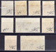 ITALIA REGNO ITALY KINGDOM 1944 RSI GNR G.N.R. POSTA AEREA AIR MAIL SERIE COMPLETA SET USATA USED OBLITERE' CERTIFICATA - Airmail