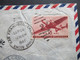 USA 1947 Zensurbeleg Air Mail Nach Berlin Neukölln US Civil Censorship Passed 30172 Und Verschlussstreifen Opened By - Brieven En Documenten