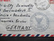 USA 1947 Zensurbeleg Air Mail Nach Berlin Neukölln US Civil Censorship Passed 30172 Und Verschlussstreifen Opened By - Storia Postale