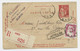 PAIX ENTIER 50C CARTE LETTRE + 1FR25 VICTOR HUGO  REC NIMES GARD 30.3.1937 - 1932-39 Paz