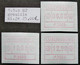 Luxemburg 2 ATM-Sätze ** Postfrisch: 1x 1.1.1b S1 Bräunlichrot 4-7-10 & 1x 1.5.c S2 Graulila 6-10-12. Mi. 33,00 €. - Postage Labels