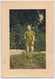 SCOUTISME / Carte Postale Photo - "Souvenir De Mon Filleul" En Uniforme De Scout, Dans Un Jardin - Padvinderij