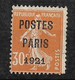 France Préoblitéré  N° 29  Neuf   * *   B/TB      - 1893-1947