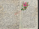 ANCIENNE LETTRE ILLUSTRÉE ECRITE EN 1928 DE ? DECOUPIS FLEURS 4 PAGES PETIT TROU  : - Bloemen