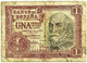 ESPAÑA - 1 Peseta - 22.07.1953 - Pick 144 - SERIE T - Spain - Marquês De Santa Cruz - 1-2 Pesetas