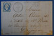 J2 FRANCE BELLE LETTRE 1864 AURIOL  POUR DRAGUIGNAN+ CACHET PERLé + AFFRANCHISSEMENT PLAISANT - 1862 Napoléon III