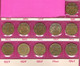 FRANCE Monnaies  Lot 11 Pièces 2 Francs Morlon Bronze Alu G535 Complet 1931 à 1941 - Altri & Non Classificati