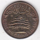 Etat Du Grand Liban 5 Piastres 1925 , En Bronze, KM# 5 – Lec# 26 - Lebanon