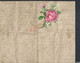 NCIENNE LETTRE ILLUSTRÉE ECRITE EN 1896 DE ? DECOUPIS FLEURS 4 PAGES  : - Fleurs