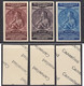 1937Egypt Abolition Of Capitulations Royal IMPERF Proof On Card With Cancelled 3values MNH (only50exisst) S.G.259-261 - Unused Stamps