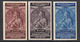 1937Egypt Abolition Of Capitulations Royal IMPERF Proof On Card With Cancelled 3values MNH (only50exisst) S.G.259-261 - Unused Stamps