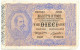 10 LIRE PROVA FRONTE BIGLIETTO DI STATO EFFIGE UMBERTO I 21/09/1902 BB - Otros