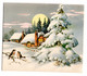 Bonne Année --carte Mignonnette Double --Paysage De Village Sous La Neige (oiseaux).... à Saisir - Neujahr