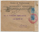 ESPAGNE - Enveloppe R Depuis Barcelone, Censure Française "Ouvert Par L'autorité Militaire" (Bande PTT) 1915 - Covers & Documents