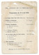 PROGRAMME DU 28 AVRIL 1920 - PRESIDENCE DE LA REPUBLIQUE - MUSIQUE DE LA GARDE REPUBLICAINE - Programma's