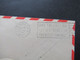 Delcampe - BRD 1955 Luftpost Lufthansa Mit Erstflug Befördert FFM - New York Poste Restante / Aufnahme Des Transatlantik Verkehrs - Cartas & Documentos