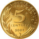 Monnaie, France, Marianne, 5 Centimes, 2001, Paris, Proof, FDC, Aluminum-Bronze - C. 5 Centimes