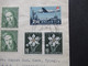 1947 Erstflug Swissair Nr.479 FDC MiF Pro Juventute Nr.475 (Viererblock) U. Nr.476 Einschreiben Geneve 1 Poste Aerienne - Lettres & Documents