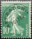France Préoblitéré N 56a Semeuse 10 C Vert Type III(p) (Surcharge Fine) Sans Gomme. - 1893-1947