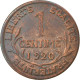 Monnaie, France, Dupuis, Centime, 1920, Paris, SUP, Bronze, Gadoury:90, KM:840 - A. 1 Centesimo