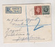 GREAT BRITAIN 1937 HOUNSLOW Registered Cover To Yugoslavia - Lettres & Documents