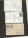 VENDEE - LOT DE 9 CARTES AVEC OBLITERATIONS DAGUIN -FLAMMES ET TAXES -1924 A 1957 - Mechanical Postmarks (Other)