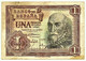 ESPAÑA - 1 Peseta - 22.07.1953 - Pick 144 - SERIE F - Spain - Marquês De Santa Cruz - 1-2 Pesetas