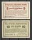 LETTLAND Latvia Jelgava Mitau Stadtverwaltung Local Money Bank Notes Schuldscheine 5 & 10 K. - Latvia