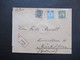 Schweden 1919 Einschreiben Reko Brief Linköping Nr. 614 Nach Neukölln Mit Ank. Stempel. Zensur: Auf Grund / Geöffnet - Storia Postale