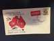 (FF 33) Australia FDC (2 Covers) Aviation (QANTAS 50th Anniversary) - First Flight Covers