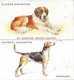 Chromos Cigarettes John Player's - Serie Chiens (Dogs N° 13, 27) St Bernard, Foxhound - Player's