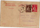 - PORTUGAL -BILHETE POSTAL - INTEIRE STATIONERY-CERES  2c + 1c- PARIS -CORUCHE -RARE - Postwaardestukken