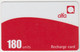 LEBANON - Alfa (white/red), Recharge Card 180 Units(glossy Surface), Exp.date 14/05/06, Used - Liban