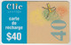 LEBANON - Dancer, Clic De Cellis Recharge Card 40$, Exp.date 31/11/99, Used - Lebanon