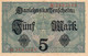 GERMANY- 5 MARK 1917  P-56a.1 Aunc - 5 Mark