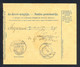 CROATIA SHS - Parcel Card Sent From Savski Marof To Duga Resa 03.01. 1919. Mixed Franking Of Hungarian And SHS Croatia S - Croatie