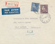 België - 1952 - 10 & 4F Leopold III Op R-cover Van Brussel Naar East Lansing / USA - Storia Postale