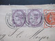 GB 1898 Michel Nr. 65 Waagerechtes Paar MiF Mit Nr. 86 Geprägter Umschlag Moeller & Condrup 78 Fore Street London - Lettres & Documents