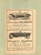 AUTOMOBILE CYCLECARS ET VOITURETTES SALMSON EXTRAIT DE JOURNAL COLLE SUR CARTON 21 X 27 CM - Voitures