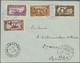 Alawiten-Gebiet: 1925, Airmails 2pi.-10pi., Complete Set On Philatelic Cover Postmarked With Violet - Brieven En Documenten