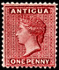 Antigua 1884 SG 24  1d Carmine-red  Crown CA  Perf 12   Mint - 1858-1960 Crown Colony